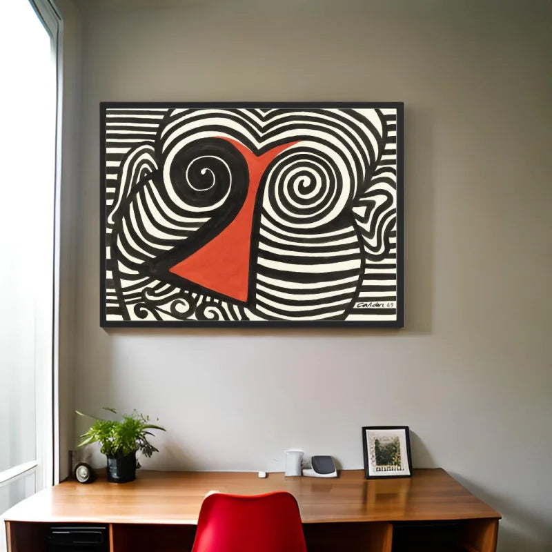 Abstract Black White Red Canvas Prints - Ready to Hang Canvas Prints