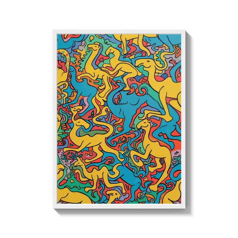 Abstract Camel Canvas Prints Framed Art - Ready to Hang Canvas Prints