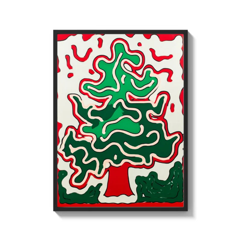 Abstract Christmas Tree Canvas Prints Art - Ready to Hang Canvas Prints