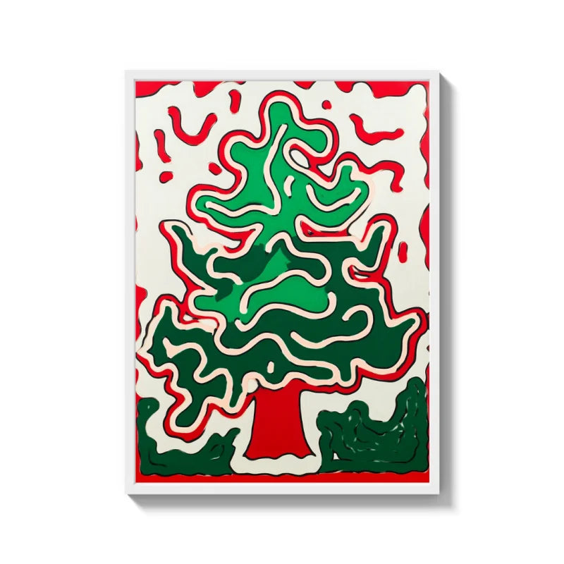 Abstract Christmas Tree Canvas Prints Art - Ready to Hang Canvas Prints