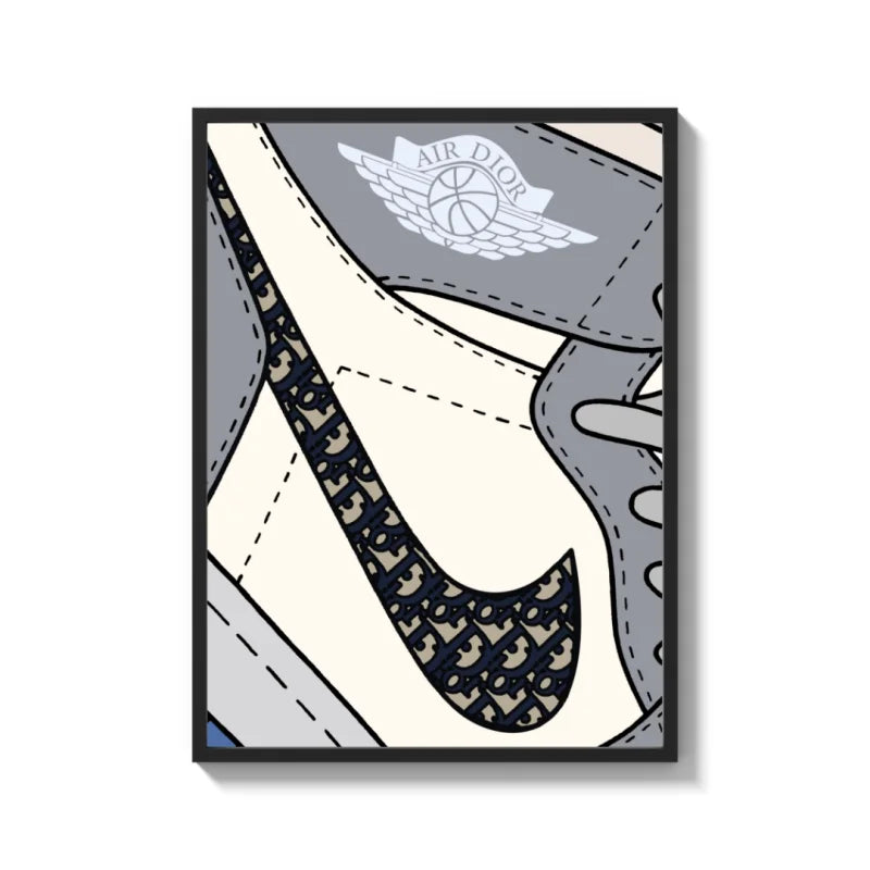Air Jordan Dior Canvas Prints for Wall Art - Ready to Hang Canvas Prints