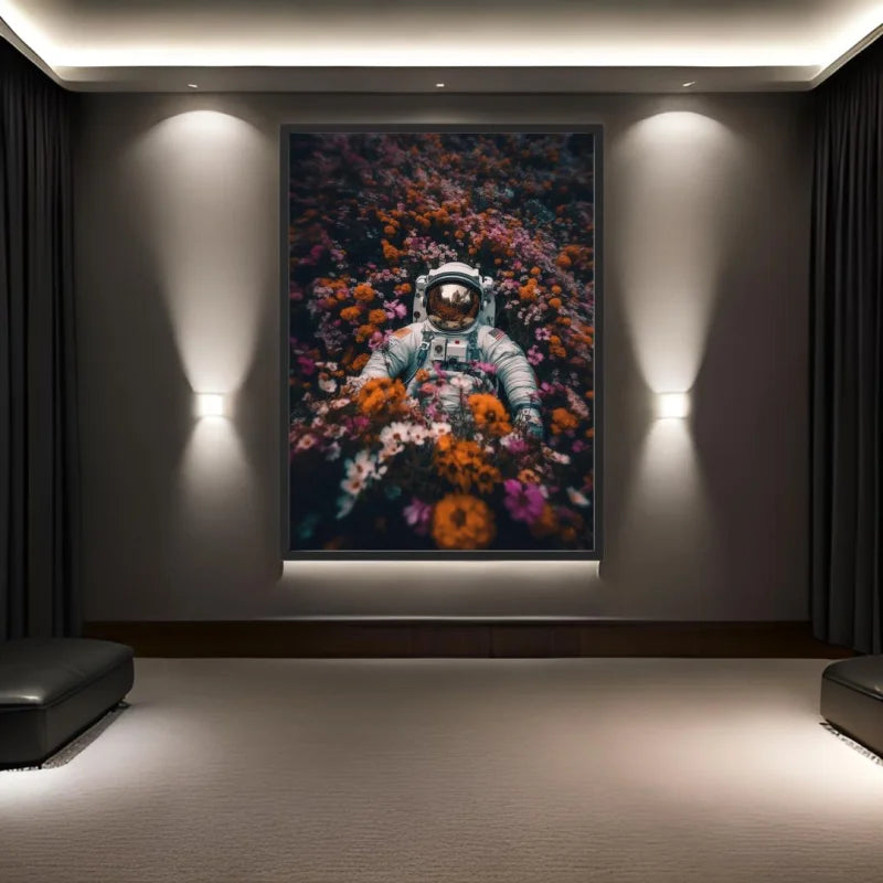 Astronaut in Flowers Canvas Prints - Ready to Hang Canvas Prints