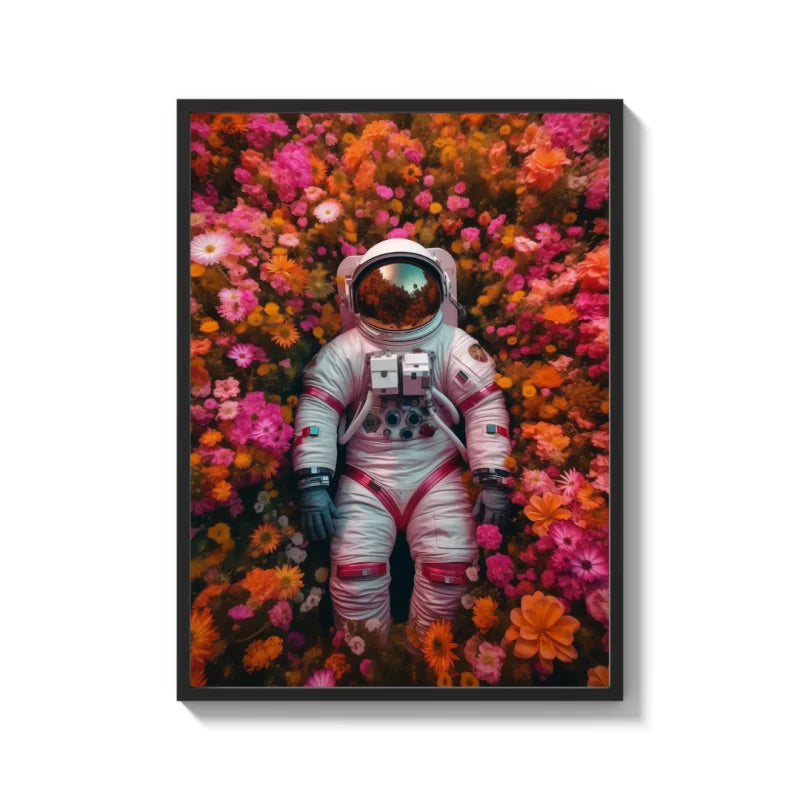 Astronaut in Flowers Canvas Prints Wall Art - Ready to Hang Canvas Prints