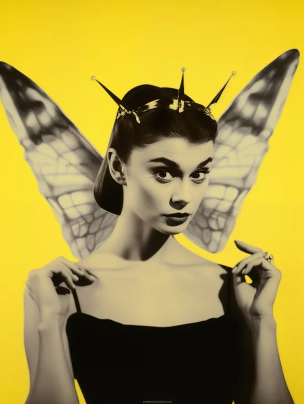 Audrey Hepburn Fairy Pop Art Canvas Prints - Ready to Hang Canvas Prints