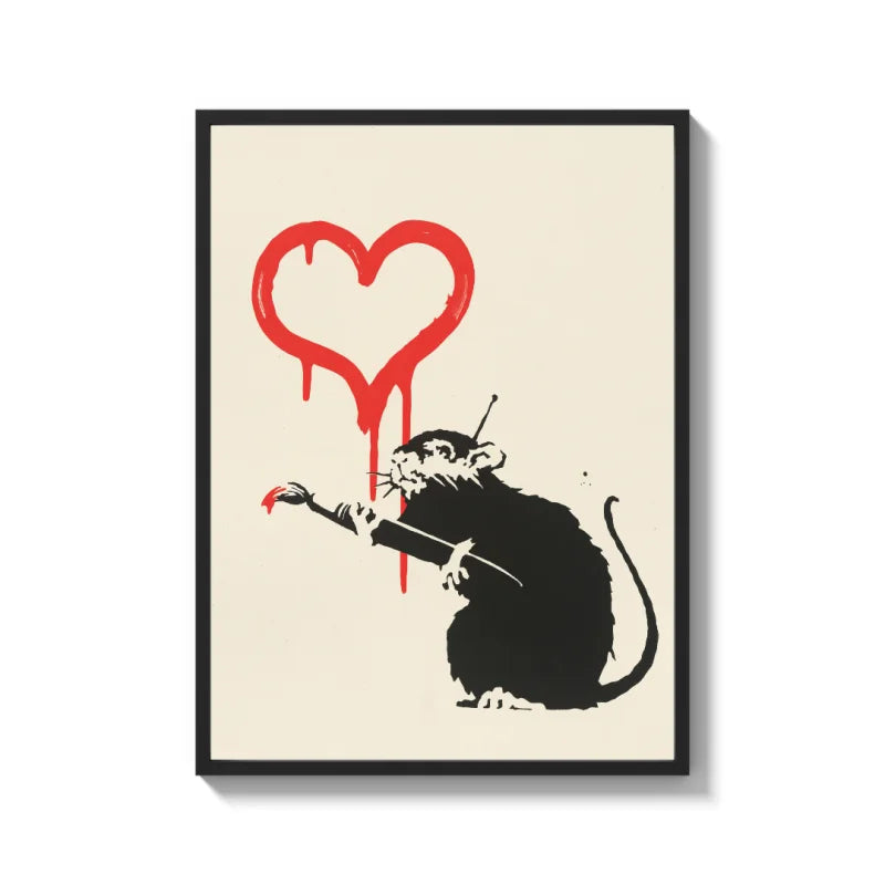 Banksy Rat Canvas Prints Graffiti Art - Ready to Hang Canvas Prints