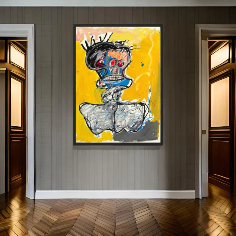 Basquiat Skull Canvas Prints Ready to Hang - Ready to Hang Canvas Prints