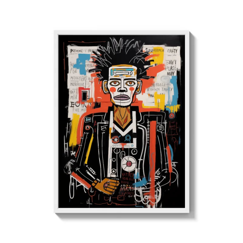 Basquiat Style Framed Canvas Prints - Ready to Hang Canvas Prints