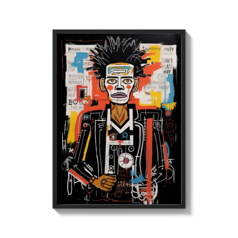 Basquiat Style Framed Canvas Prints - Ready to Hang Canvas Prints