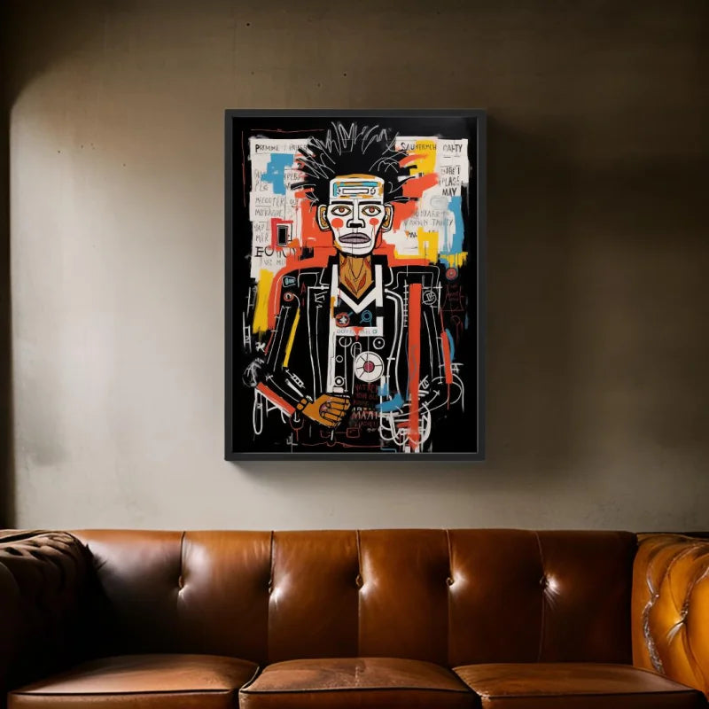Basquiat Style Framed Canvas Prints - Ready to Hang Canvas Prints