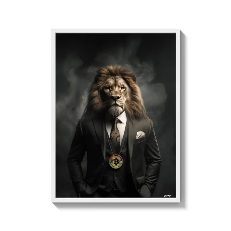 Bitcoin Lion Canvas Prints Wall Art - Ready to Hang Canvas Prints