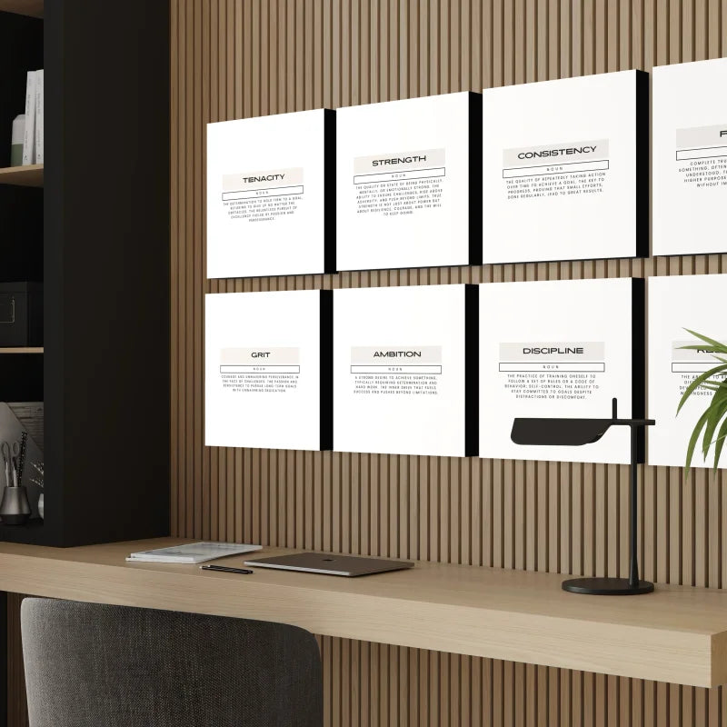 Black Ambition Definition Canvas Prints Wall Art - Typography & Word Art