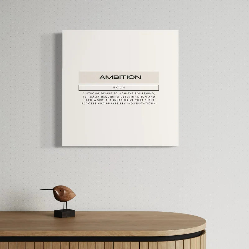 Black Ambition Definition Canvas Prints Wall Art - Typography & Word Art