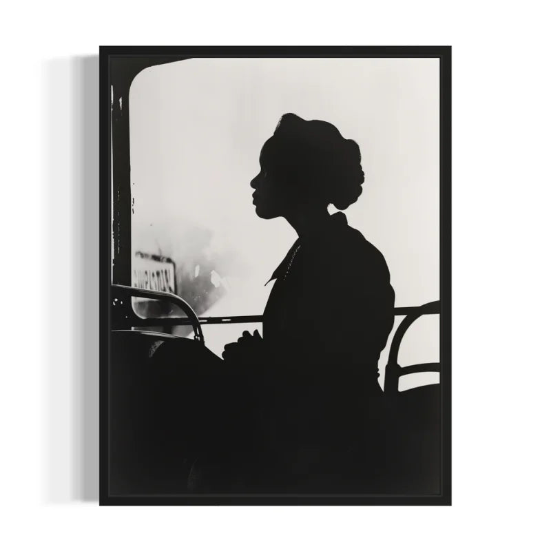 Black and White Silhouette Canvas Prints Breaking Borders - Ready to Hang Canvas Prints