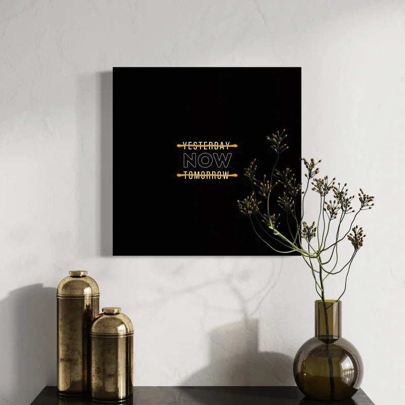 Black Square Typography Canvas Prints Wall Art - Typography & Word Art