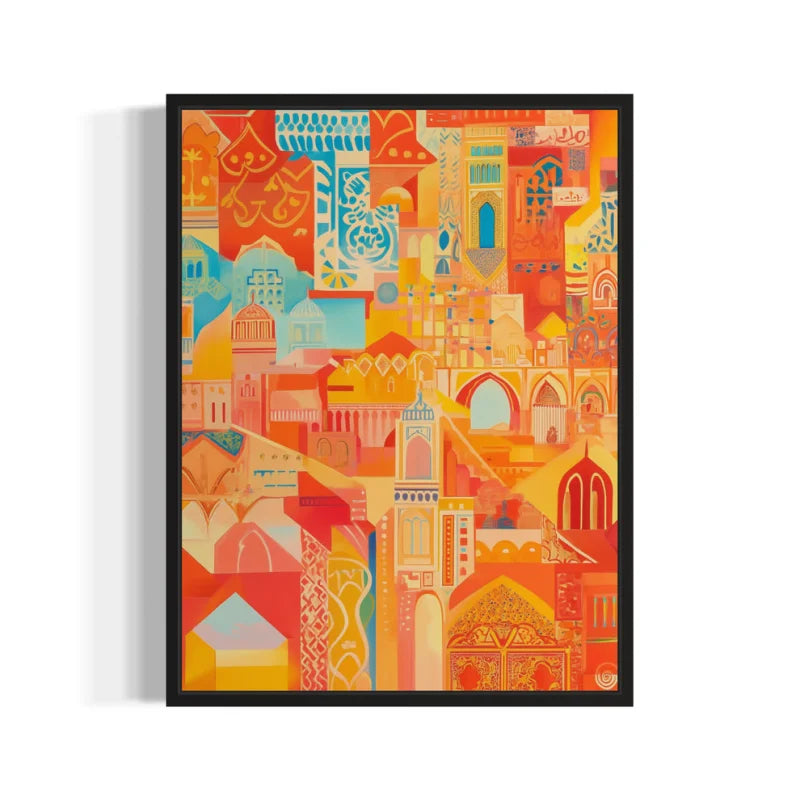 Breaking Borders Abstract Cityscape Canvas Prints - Ready to Hang Canvas Prints