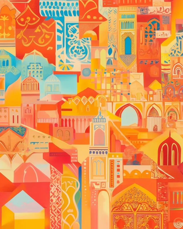 Breaking Borders Abstract Cityscape Canvas Prints - Ready to Hang Canvas Prints