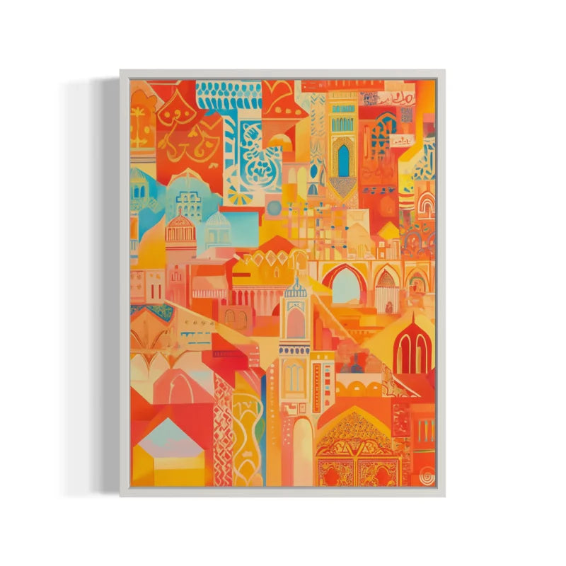 Breaking Borders Abstract Cityscape Canvas Prints - Ready to Hang Canvas Prints