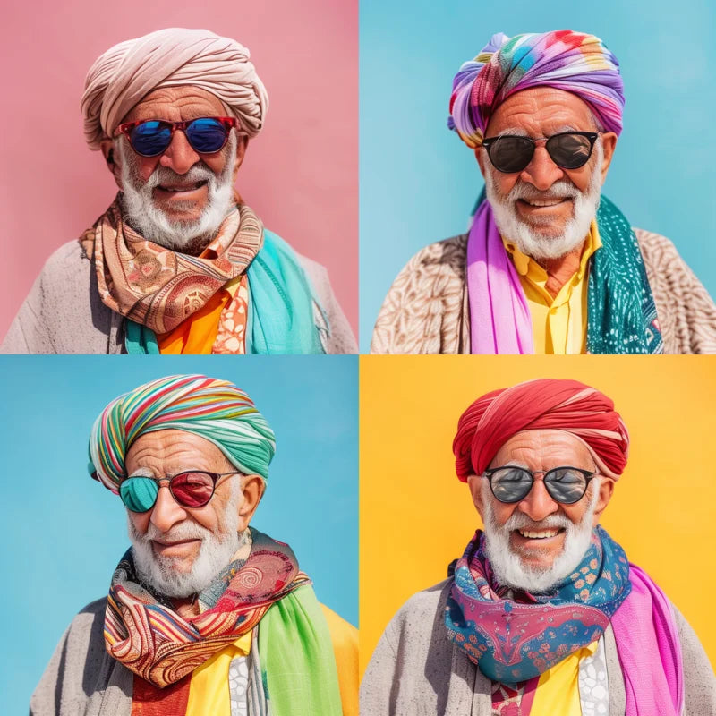 Breaking Borders Canvas Prints Elderly Man Pop Art - Breaking Borders (Middle Eastern)
