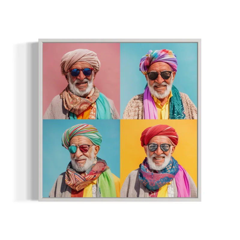 Breaking Borders Canvas Prints Elderly Man Pop Art - Breaking Borders (Middle Eastern)