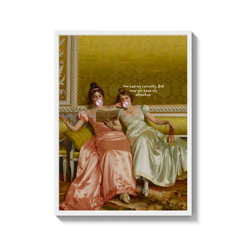 Bubble Gum Girls Canvas Prints Painting - Ready to Hang Canvas Prints