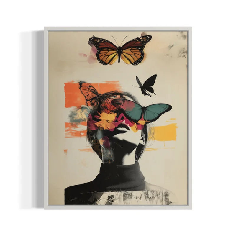Butterfly Portrait Canvas Prints Wall Art - Ready to Hang Canvas Prints