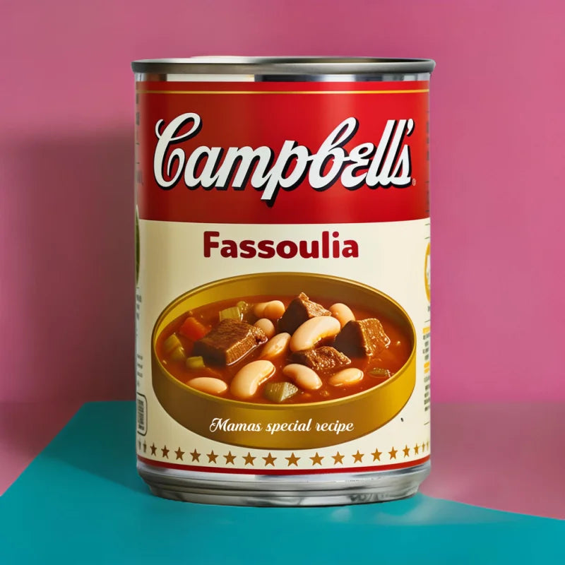 Campbell’s Fassoulia Soup Pop Art Canvas Prints - Pop Art