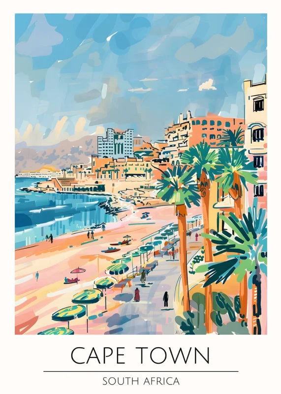 Cape Town Beach Canvas Print World Tour Collection - Ready to Hang Canvas Prints