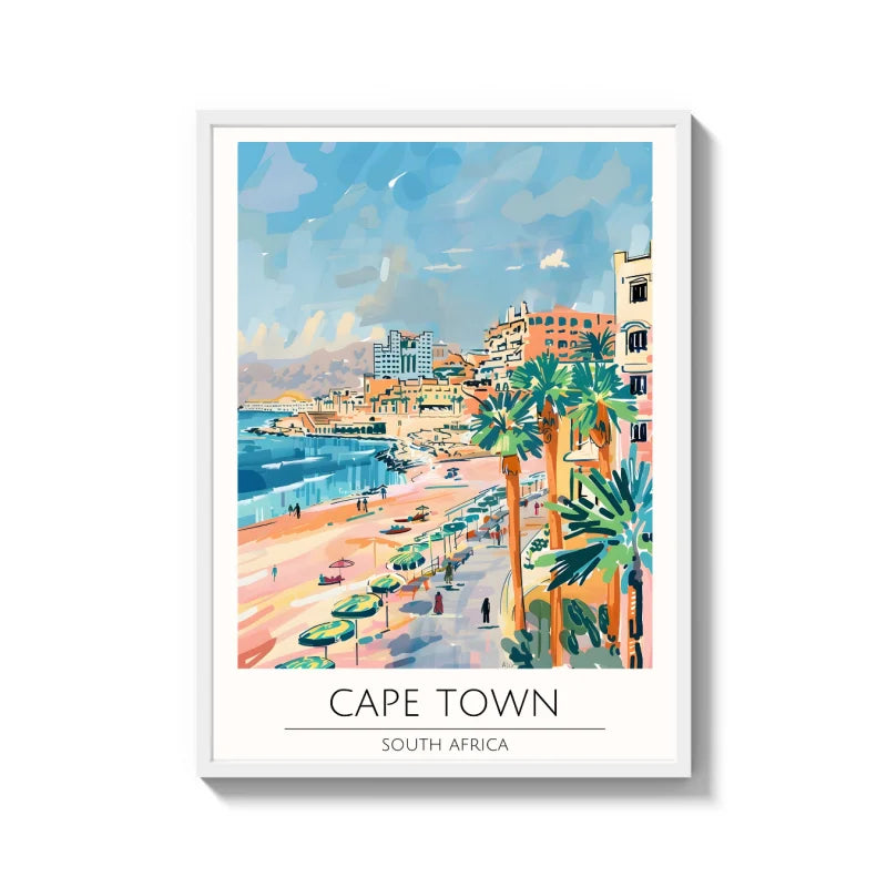 Cape Town Beach Canvas Print World Tour Collection - Ready to Hang Canvas Prints
