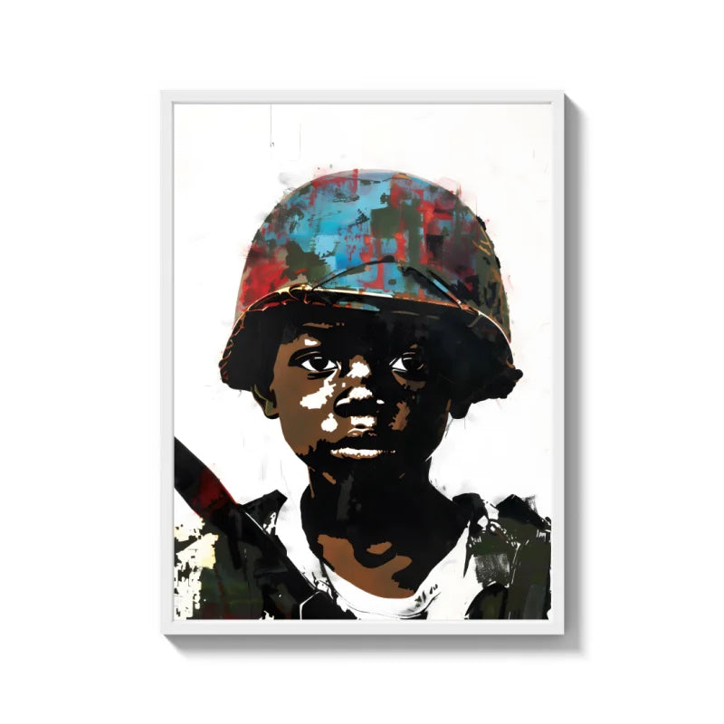Child Soldier Painting Canvas Prints - Ready to Hang Canvas Prints