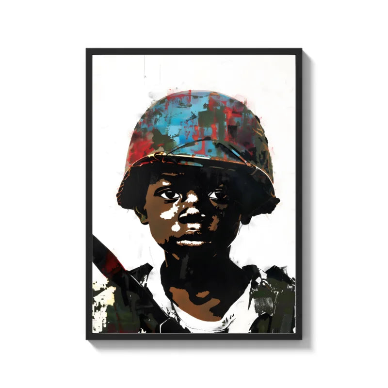 Child Soldier Painting Canvas Prints - Ready to Hang Canvas Prints