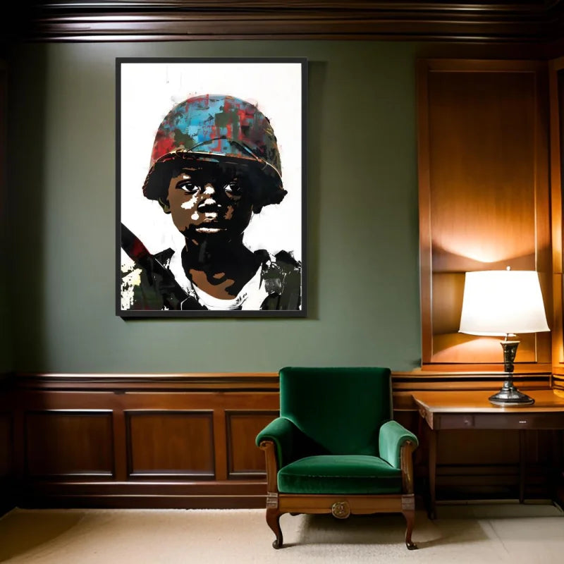 Child Soldier Painting Canvas Prints - Ready to Hang Canvas Prints