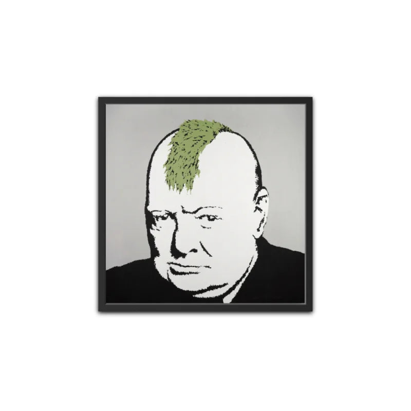 Churchill Mohawk Pop Art Canvas Prints - Pop Art