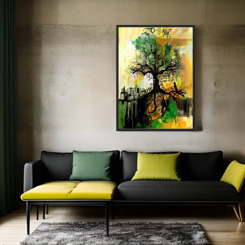 City Tree Canvas Prints Framed Art - Legends & Icons