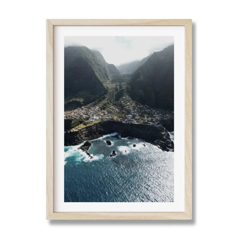 Coastal Village Framed Fine Art Print - Framed Fine Art Prints