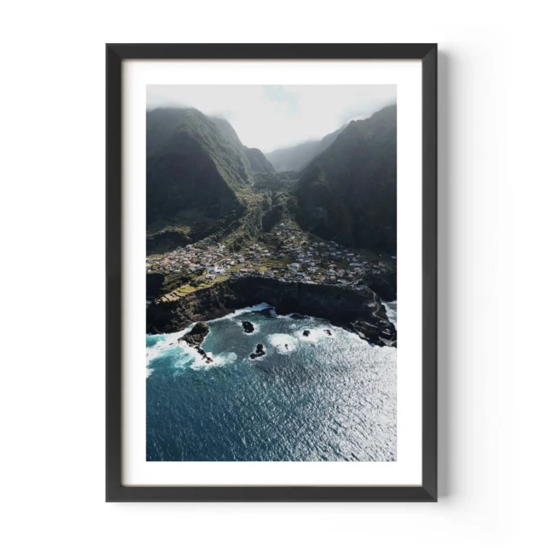 Coastal Village Framed Fine Art Print - Framed Fine Art Prints