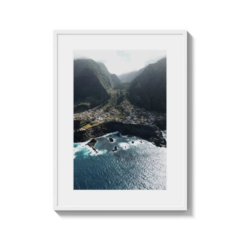 Coastal Village Framed Fine Art Print - Framed Fine Art Prints