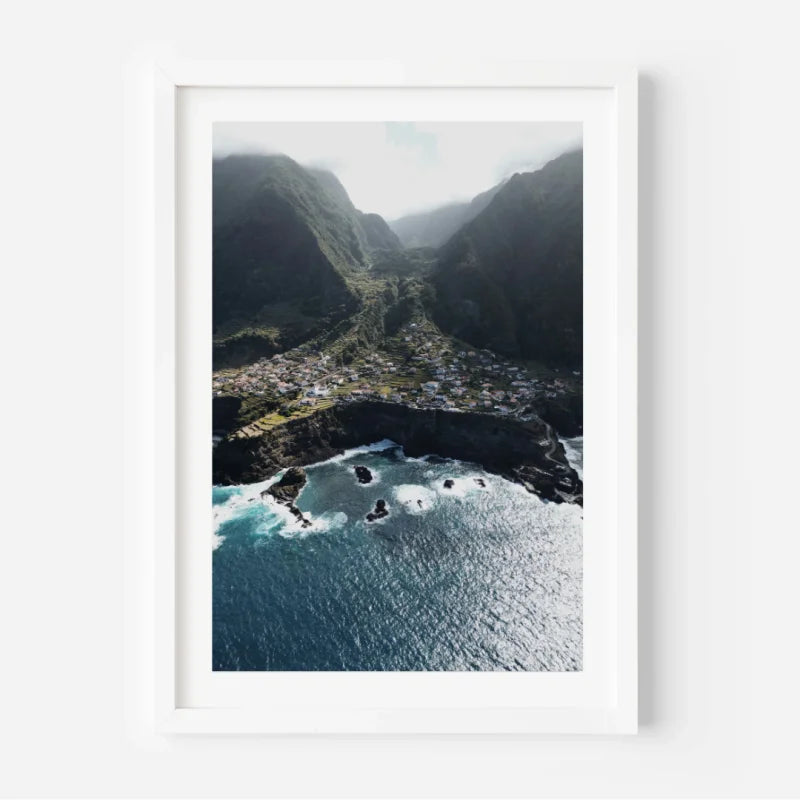 Coastal Village Framed Fine Art Print - Framed Fine Art Prints