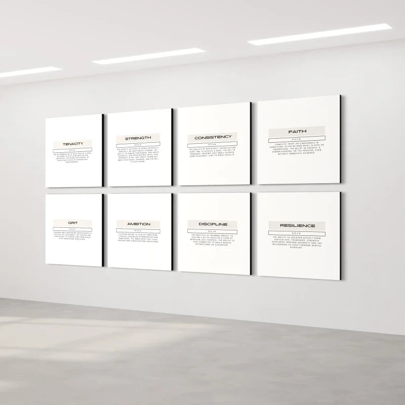 Consistency Definition Black Canvas Prints Wall Art - Typography & Word Art