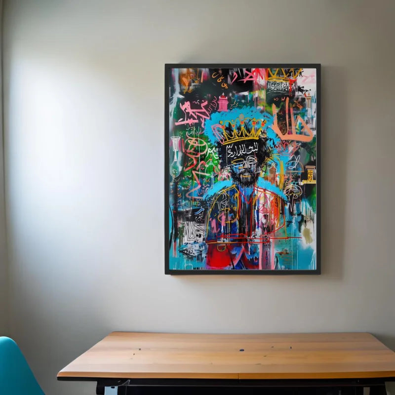Crowned Man Graffiti Canvas Prints - Ready to Hang Canvas Prints