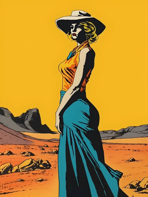 Desert Woman Canvas Prints Pop Art - Ready to Hang Canvas Prints