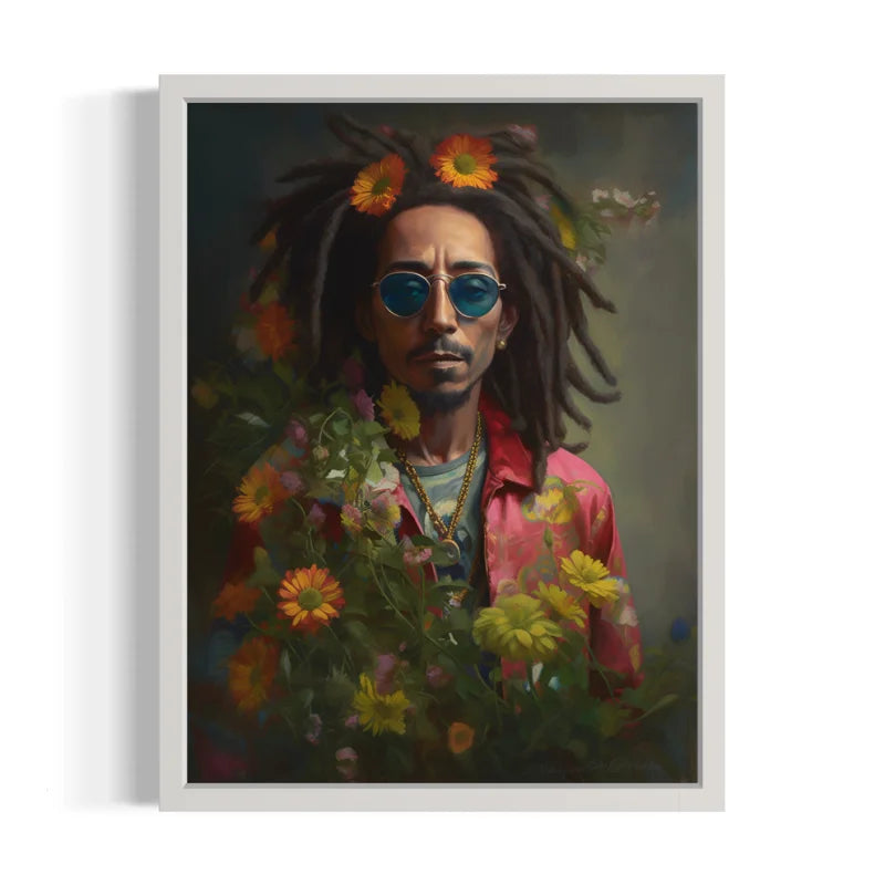 Dreadlocks and Flowers Canvas Prints Portrait - Ready to Hang Canvas Prints