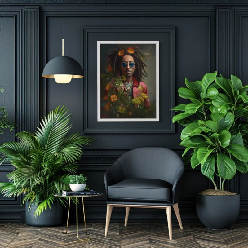 Dreadlocks and Flowers Canvas Prints Portrait - Ready to Hang Canvas Prints