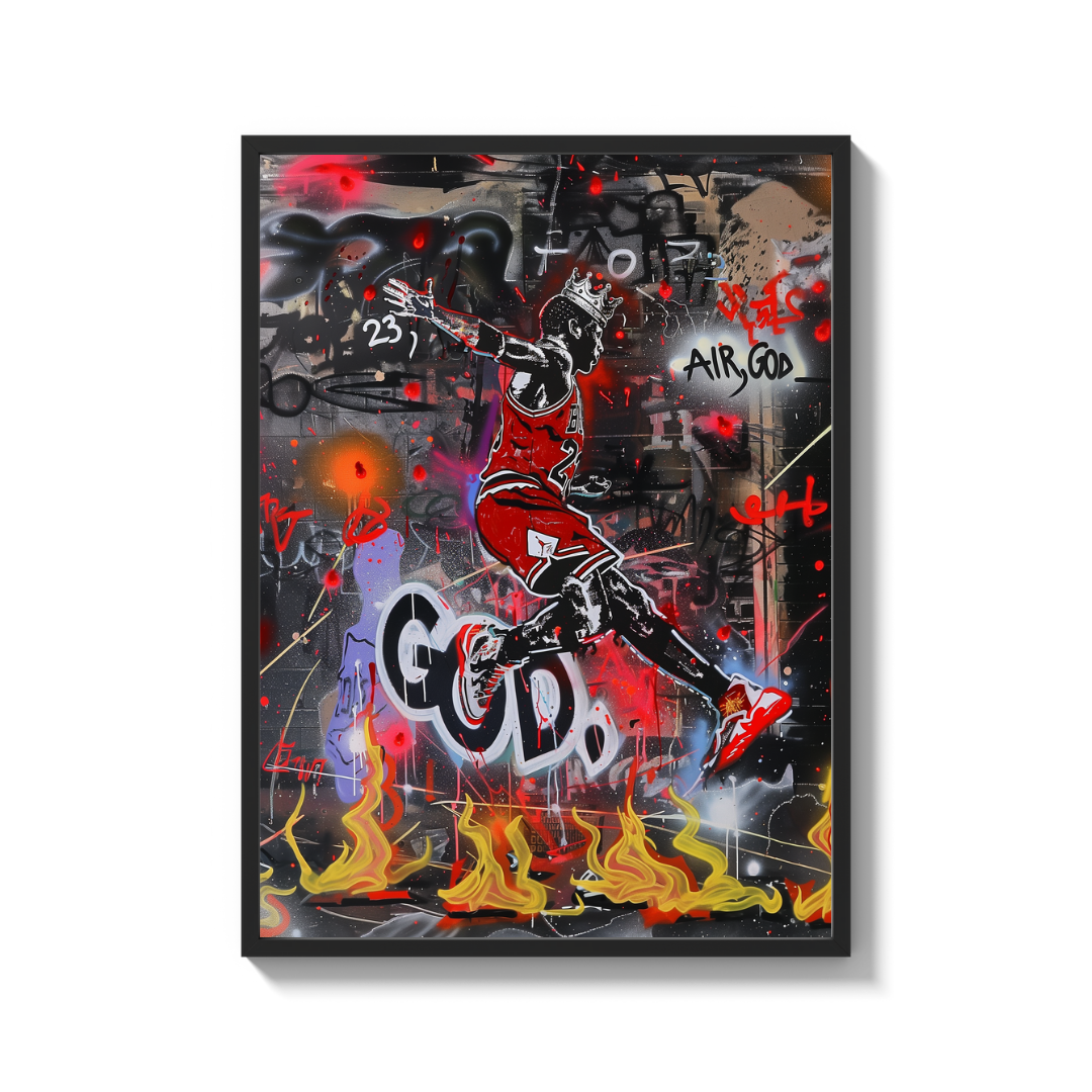 Michael Jordan Graffiti Canvas Prints - Ready to Hang Canvas Prints
