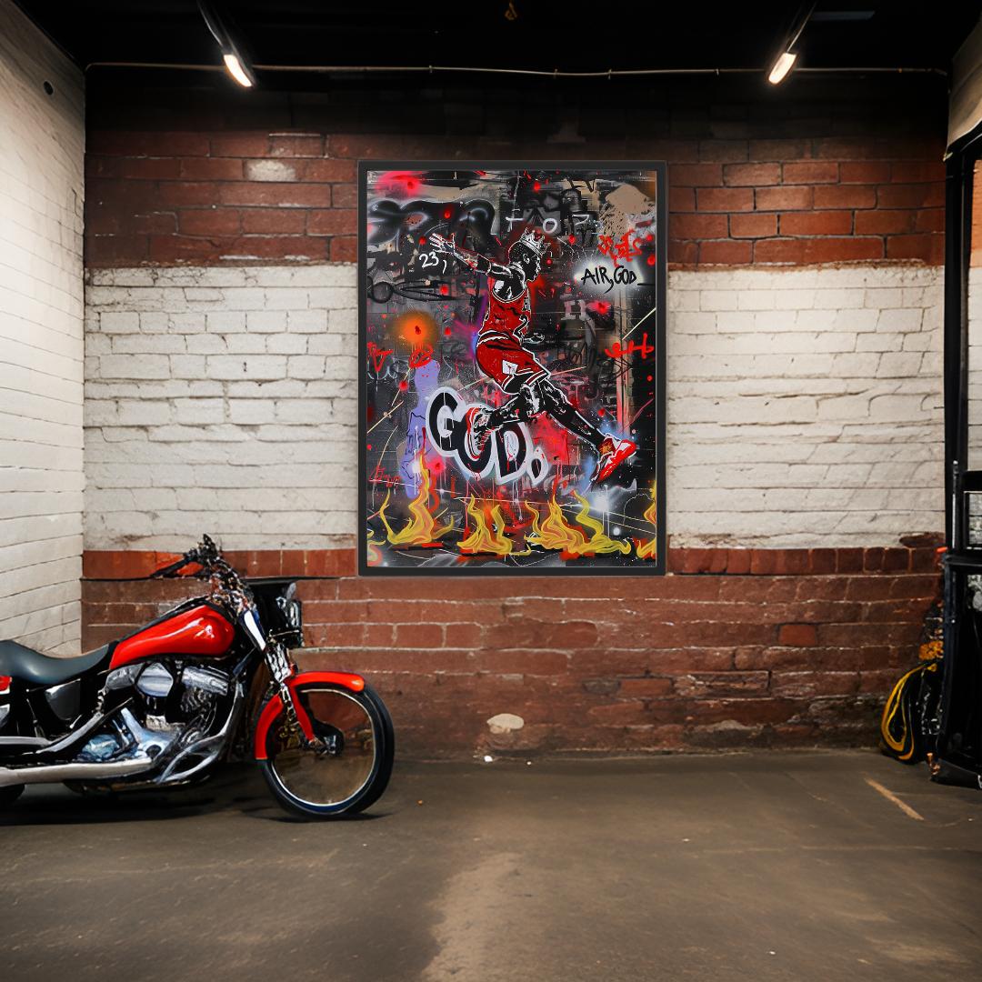 Michael Jordan Graffiti Canvas Prints - Ready to Hang Canvas Prints