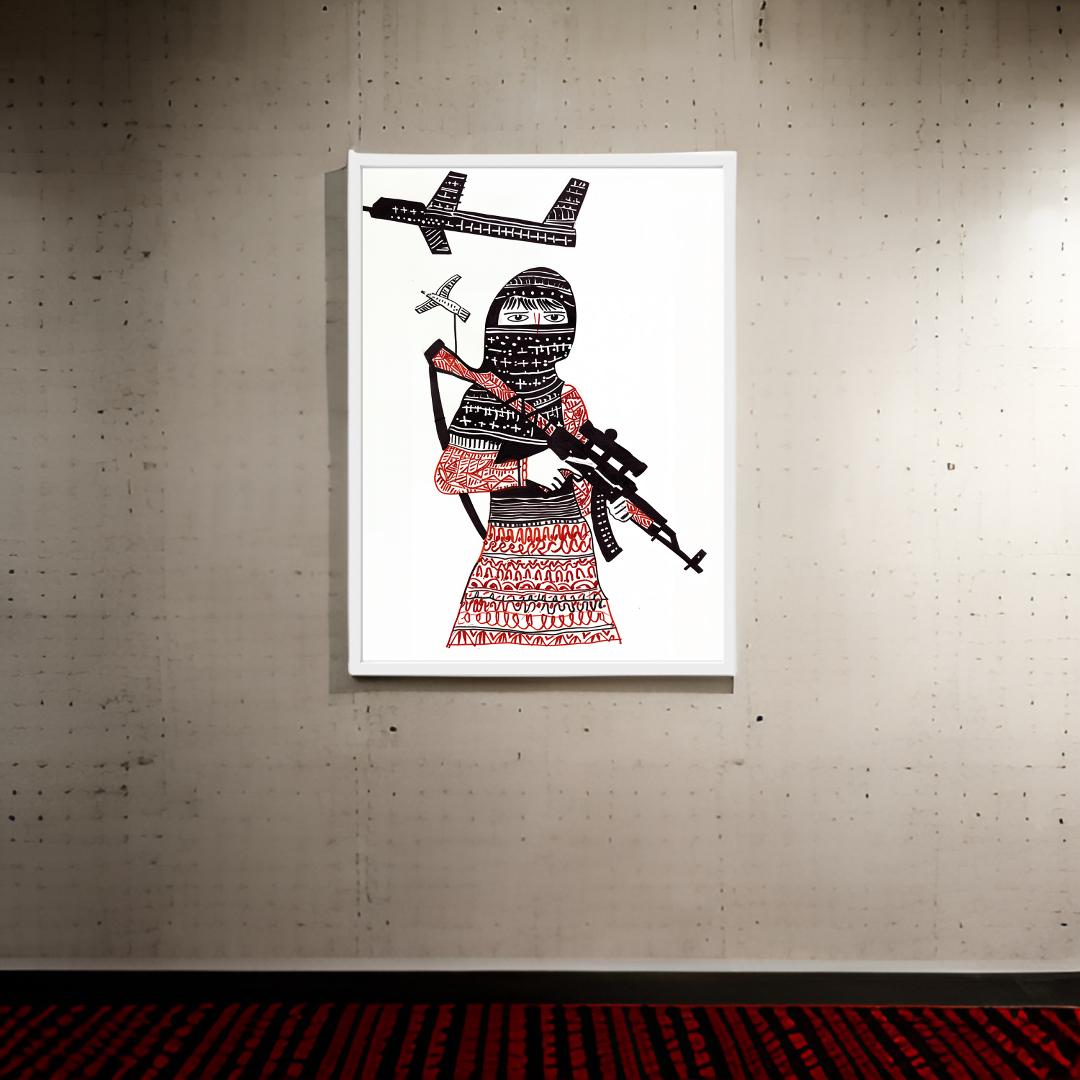 Armed Figure Legends Icons Canvas Prints - Legends & Icons