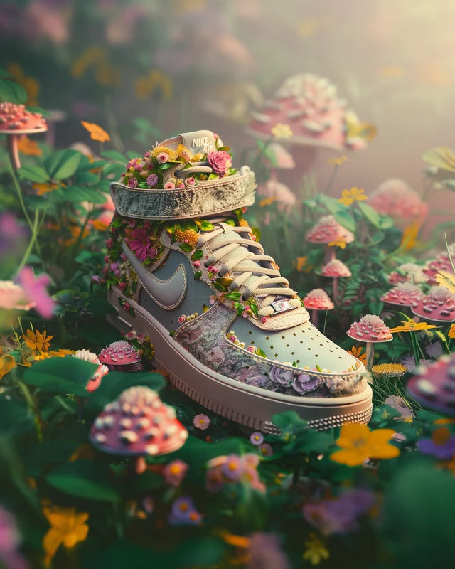 Floral Nike Air Force 1 Canvas Prints - Ready to Hang Canvas Prints