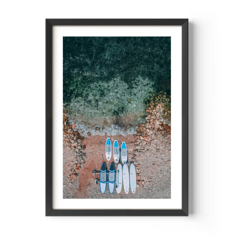 Framed Aerial Beach Fine Art Print - Framed Fine Art Prints