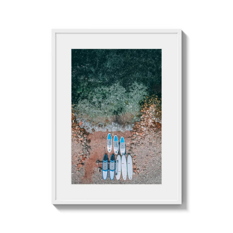 Framed Aerial Beach Fine Art Print - Framed Fine Art Prints