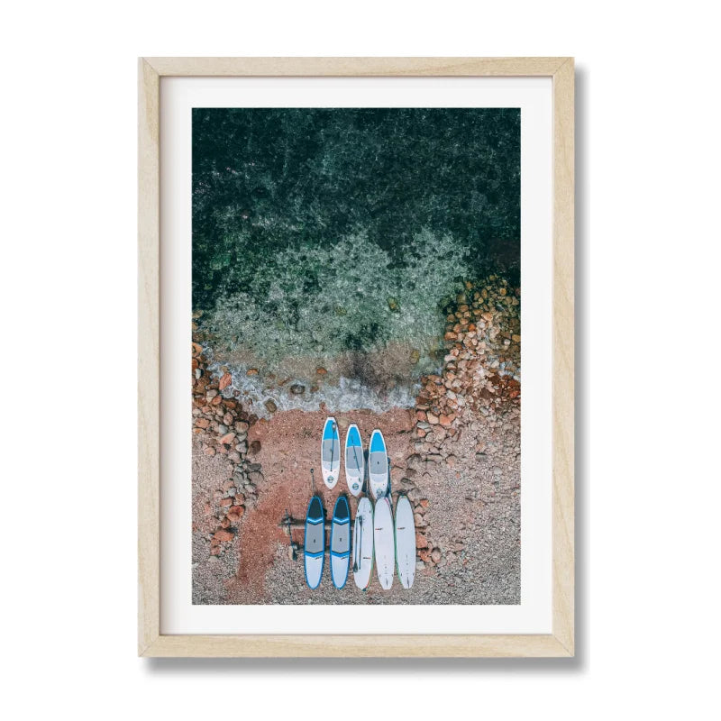 Framed Aerial Beach Fine Art Print - Framed Fine Art Prints