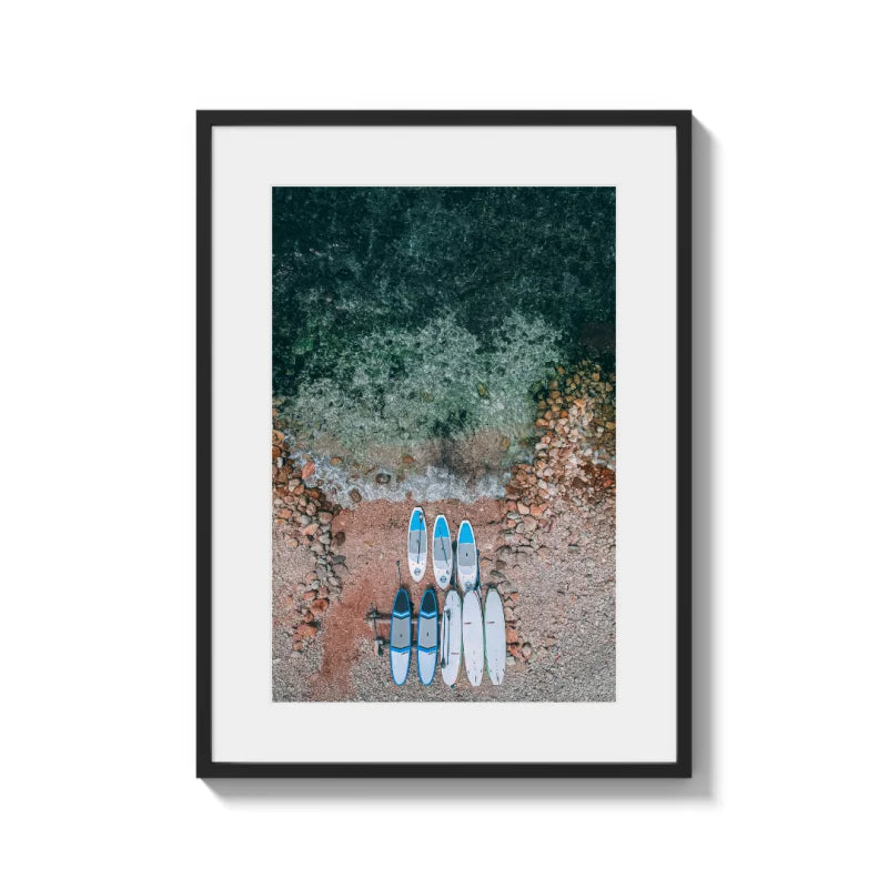 Framed Aerial Beach Fine Art Print - Framed Fine Art Prints